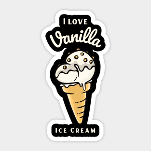 I Love Vanilla Ice Cream Sticker